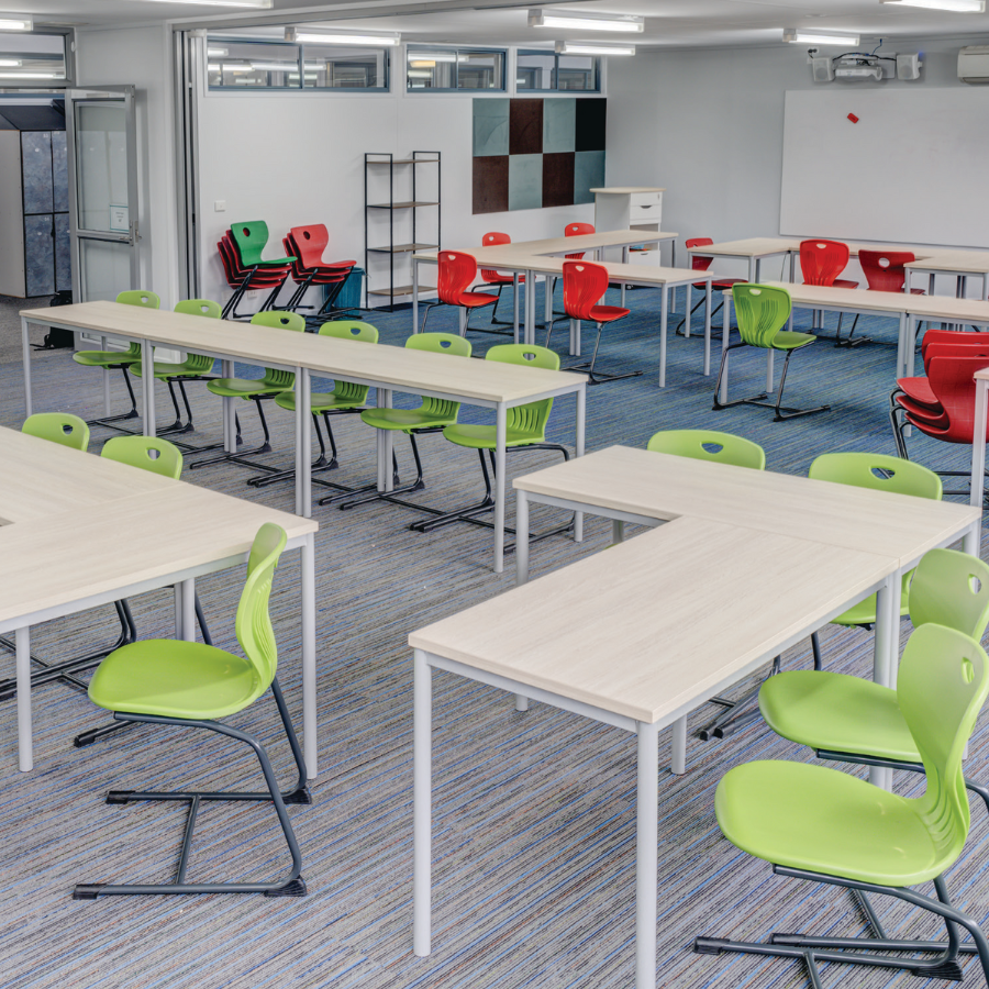 Masă dreptunghiulară modulară si colaborativă Esco Flexus Rectangle Table pentru clasele I-XII
