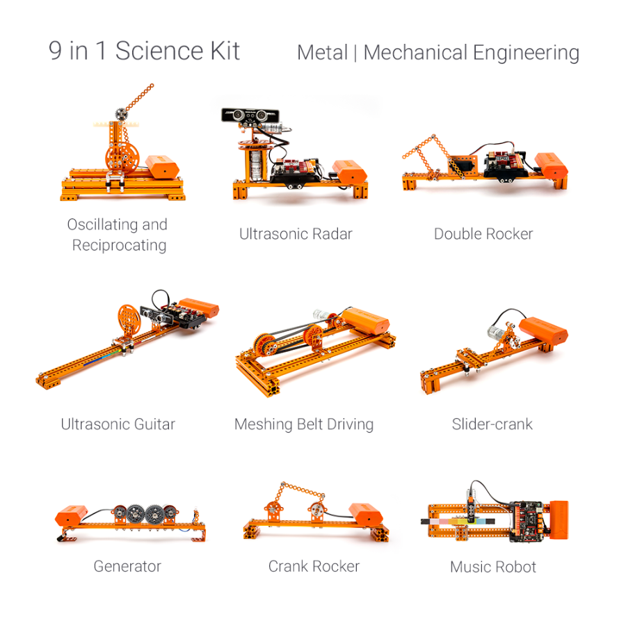 Kit educațional 9-in-1 Science Kit - fizică, electricitate și mecanică