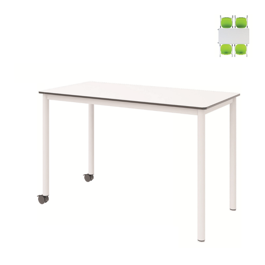 Masă dreptunghiulară modulară si colaborativă Esco Flexus Rectangle Table pentru clasele I-XII