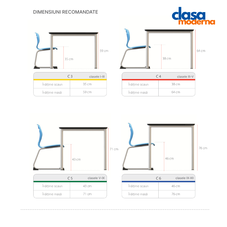 Masă dreptunghiulară modulară si colaborativă Esco Flexus Rectangle Table pentru clasele I-XII